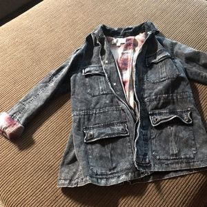 Vintage Havana Distressed Black Jean Jacket